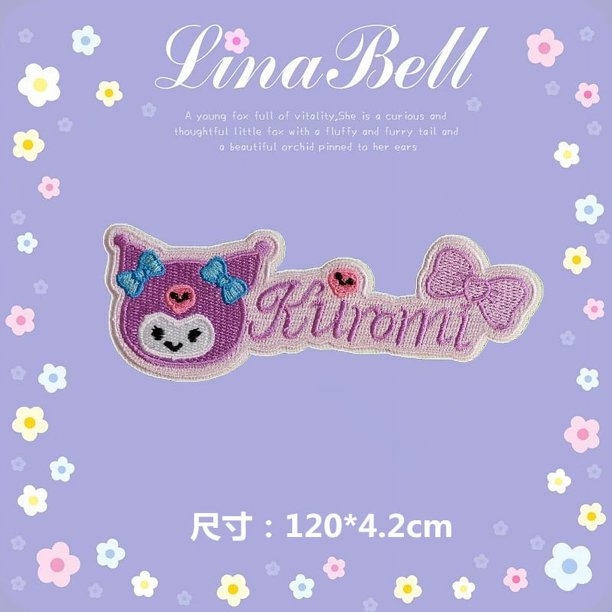 Parche bordado de dibujos animados Kawaii Sanrio Hello Kitty, My Melody Kuromi, autoadhesivo, bolsa Fusible, ropa, materiales hechos a mano DIY