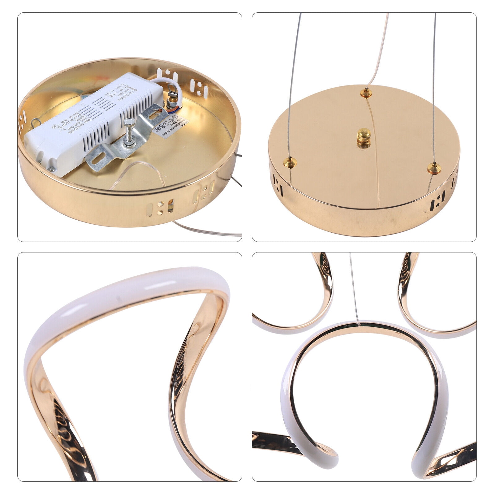 Modern Chandelier LED Dimmable Pendant Lamp Ceiling Light Hanging Fixtures