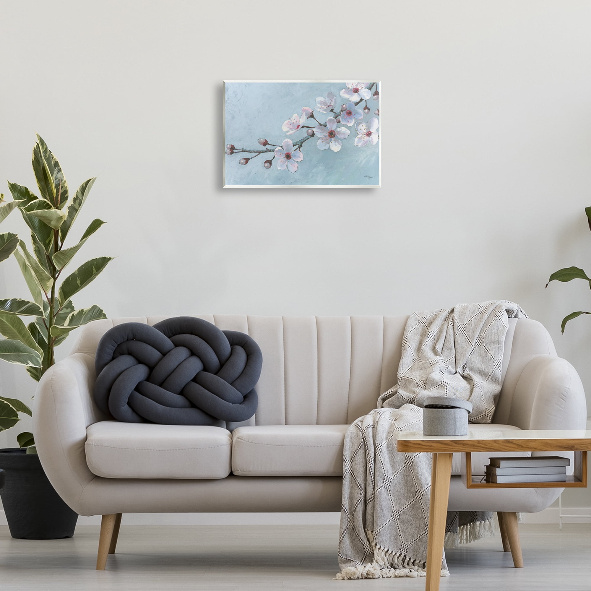 Stupell Industries Branch of Blossoms Botanical & Floral Painting Unframed Art Print Wall Art, 19 x 13