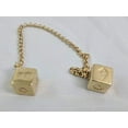 thumbnail image 3 of Smuggler's Dice Accurate Stainless Steel Gold Plated Deluxe Solo Dice, 3 of 5