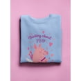 thumbnail image 3 of Thinking About You, Cupig Sweatshirt Women -Smartprints Designs, Female Small, 3 of 4