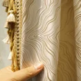 thumbnail image 4 of Custom Size Luxury French Modern Curtains for Living Room Bedroom Precision Jacquard Curtain Geometric Beige Lace Curtain Home, 4 of 5