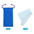 thumbnail image 3 of Uxcell Microfiber Glasses Bag Sunglasses Pouch with Eyeglasses Cleaning Cloth, Blue 6 Pack, 3 of 6