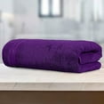 thumbnail image 2 of Mocassi Turkish Cotton Jumbo Bath Towel, 1-Piece, 35" x 70", Highly Absorbent - Soft Bathroom Towel, Purple, 2 of 5