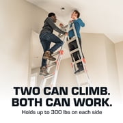 Little Giant Ladders Velocity 22-ft Multi-Position Aluminum Ladder with Wheels