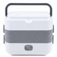 thumbnail image 2 of 110V 2 Layer Lunch Box Electric Food Warmer Rice Cooker Stainless Lunch Box Steamer Food Heater Rice Cooker Portable Home Electric Heating Lunch Box Food Heater, 2 of 12
