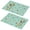 Pioneer Flower Floral-3, variant on Placemat, Pioneer Flower Floral Print Pattern Place Mats Table Mat Set Of 2, PVC Washable Placemats for Party Kitchen Dining Decoration, 18x12 Inch, Fade Resistant