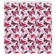 thumbnail image 3 of Ambesonne Nostalgic Shower Curtain, Paintbrush Butterfly, 69"Wx84"L, Black Lilac Pink, 3 of 3