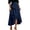 C-Blue272, variant on Womens High Waisted Skirts Dressy Summer Asymmetrical Ruffle Floral A Line Midi Skirts Versatile Skirt
