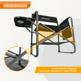 thumbnail image 4 of KingCamp Outdoor Folding Director Chair with Bottom Mesh Storage, Black, 4 of 9