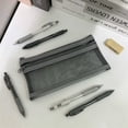 thumbnail image 5 of Pencil Case, Large Capacity Zipper Stationery Pouch for Office and Daily Carry, Gray, 5 of 7