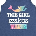 thumbnail image 3 of Instant Message - This Girl Makes Waves Mermaid - Toddler & Youth Girls A-line Dress, 3 of 6