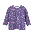 thumbnail image 4 of Économies d'Hiver! SROBPTY Chemises à Manches Longues pour Tout-Petits, Mode Enfants Imprimé Manches 3/4 Col Rond Chandail Chemise de Base Manches Longues Col Rond Multicolore, 110, 4 of 5