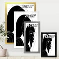 thumbnail image 4 of Designart 'Retro Black and White Minimal Portrait of Young Girl' Modern Framed Art Print, 4 of 4