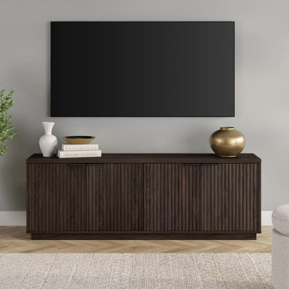 Mansfield Rectangular TV Stand for TV's up to 78" in Black Grain