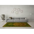 thumbnail image 3 of Ahgly Company Machine Washable Indoor Square Abstract Yellow Modern Area Rugs, 7' Square, 3 of 4