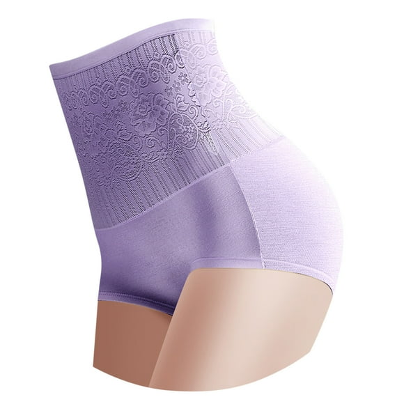 TANGNADE High Waisted Underwear for Women Waist Butt Trainer Control Tummy Body Ladies Slim Shaper Panties Hot Pink