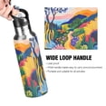 thumbnail image 4 of Yayeee 20oz Insulated Water Bottle Double Wall Stainless Steel with Flip Straw Lid, Art Path, 4 of 7
