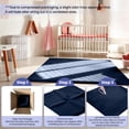 thumbnail image 2 of babyeap Baby Play Mat,50"x50" Playpen Mat,1.3" Extra Thick Crawling Mat for Floor Cushion,Removable Washable Cover Playmat for Babies Toddlers Infant,Blue, 2 of 7