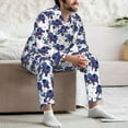 thumbnail image 7 of Fotbe Boho elephant Pattern Long Sleeve Pajama Set for Men,Sleepwear Set,2-piece Loungewear Set,Soft PJs Comfy Nightwear with Pockets-Large, 7 of 7
