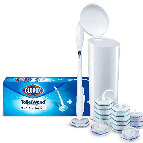 Clorox Disposable Toilet Cleaning System Starter Kit with 6 Refill Heads New 