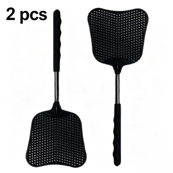 Vruelia 2PC Telescopic Fly Swatters, Durable Fly Swatter Heavy Duty Set, Telescopic Flyswatter