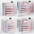 thumbnail image 4 of Desk Organizers and Accessories, 5-Tier Paper Letter Tray Organizer with File Holder, Desktop Organizer for Office Supplies (Black), 4 of 14