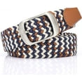 thumbnail image 2 of Braided Belt Stretch Belt for Men and Women Multicolored Woven Golf Belt Elastic Jean Belts, 2 of 4