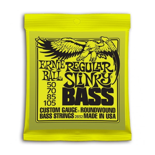 Paquete de Cuerdas para Bajo Ernie Ball Regular Slinky (Paquete con 4 cuerdas) Ernie Ball 2832/Regulares