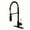Matte Black, variant on Gourmetier LS8778DPL Paris Single-Handle Deck-Mount Pre-Rinse Kitchen Faucet, Brushed Nickel