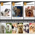thumbnail image 5 of Peine de aseo para perros, peine rastrillo para gatos con cepillo de dientes redondo de metal de doble cara, peine antipulgas para mascotas de pelo medio y largo, peine de aseo (1 pieza), 5 of 5