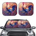 thumbnail image 2 of Balery 2 Piece Rooster Oil Painting Car Windshield Sun Shade|Foldable Front Windshield Shade for Car Front Window for Most Sedans SUV Truck-Large, 2 of 7