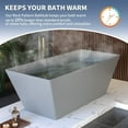 thumbnail image 6 of Allsumhome RockR 67" Rectangle Solid Surface Stone Freeing Soaking Bathtub,Stone Touch,Cement Gray,Scratch-proof,With cUPC, 6 of 10
