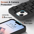 thumbnail image 5 of for iPhone 13 Case iPhone 14 Case Cute 3D Weave Grid Design for Women Girls Soft TPU Silicone Phone Case Raised Bumper Corners Full Protective Case Cover for iPhone 13/14 6.1 inch (Black), 5 of 13