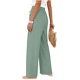 thumbnail image 6 of YIFUNIN Women's Casual Solid Color Loose Pants with Pockets, Fashion Comfort Trousers for Daily Outfits, Relaxed Fit Streetwear Style,Green 2XL, 6 of 6