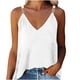 thumbnail image 2 of ICHUANYI Clearance Women's Summer Casual Sleeveless Blouse V Neck Tops T-Shirt Vest For Women(White, M) ICHUANYI WER2023081004724, 2 of 5
