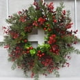 thumbnail image 4 of Guirnalda De Navidad Bayas Rojas Artificiales Guirnalda De Eucalipto Decoración De Navidad Decoración De La Pared De La Sala De Estar ANGGREK  No, 4 of 8