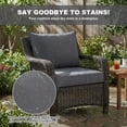 thumbnail image 3 of TOPCHANCES Outdoor Deep Seat Cushion Set, 24x24 Inch Waterproof Outdoor Deep Seat Cushions for Patio Furniture (Set of 1, Dark Gray), 3 of 11