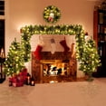 thumbnail image 2 of Pre Lit 4Pcs Christmas Decorations Set with LED Lights, Christmas Garland, Wreath And Artificial Entrance Trees For Outdoor Xmas Holiday Supplies, 2 of 8