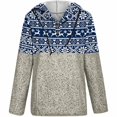 thumbnail image 4 of Sudadera con capucha para mujer con estampado de manga larga informal suelta para Navidad Fridja  fksj3707, 4 of 4