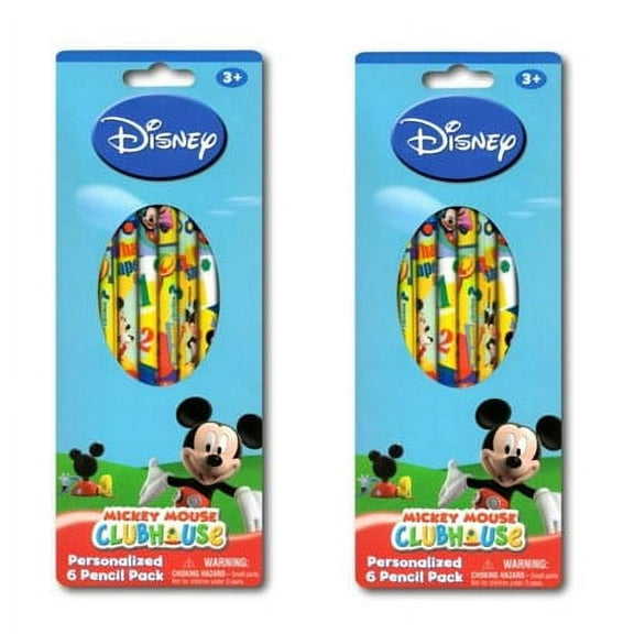 Disney Mickey Mouse Clubhouse 6 Wood Pencil Pack x 2 pack
