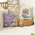 thumbnail image 6 of Easter He is Risen Decorative Throw Pillow Covers 18 x 18 Set of 4, Jesus is The Reason Religious Faith Cross Church Outdoor Pillowcase, Lily Flower Dove Purple Cushion Case Home Decor, 6 of 6