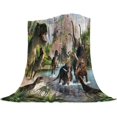 thumbnail image 1 of Manta de franela polar para sofá cama, diseño de dinosaurios, suave, acogedora y ligera, para niños, adultos, niñas y niños, 150 x 200 cm, Dinosaur2al, 1 of 5