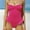 Hot Pink, variant on MSJUHEG One Piece Swimsuit Women,Pink Swimsuits for Women,Striped Swimsuits for Women,Ribbed Monokinis Swimsuit Bathing Suits Swimwear,Bandeau Tankini Swimsuits for Women,Ruffle Bikini Pink S