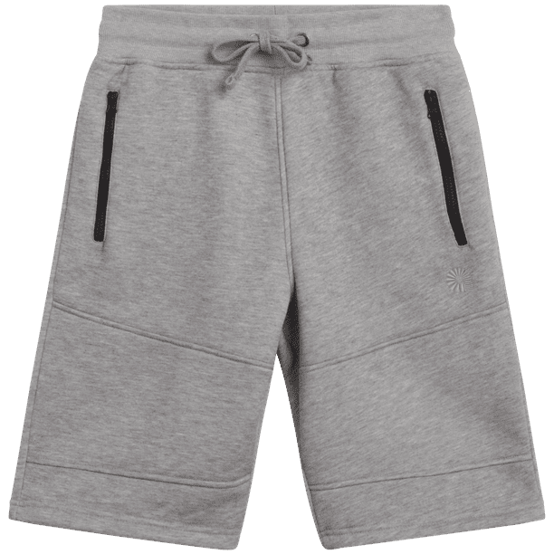 AKADEMIKS Men's Shorts Casual Fleece Moto Shorts with Zipper Pockets