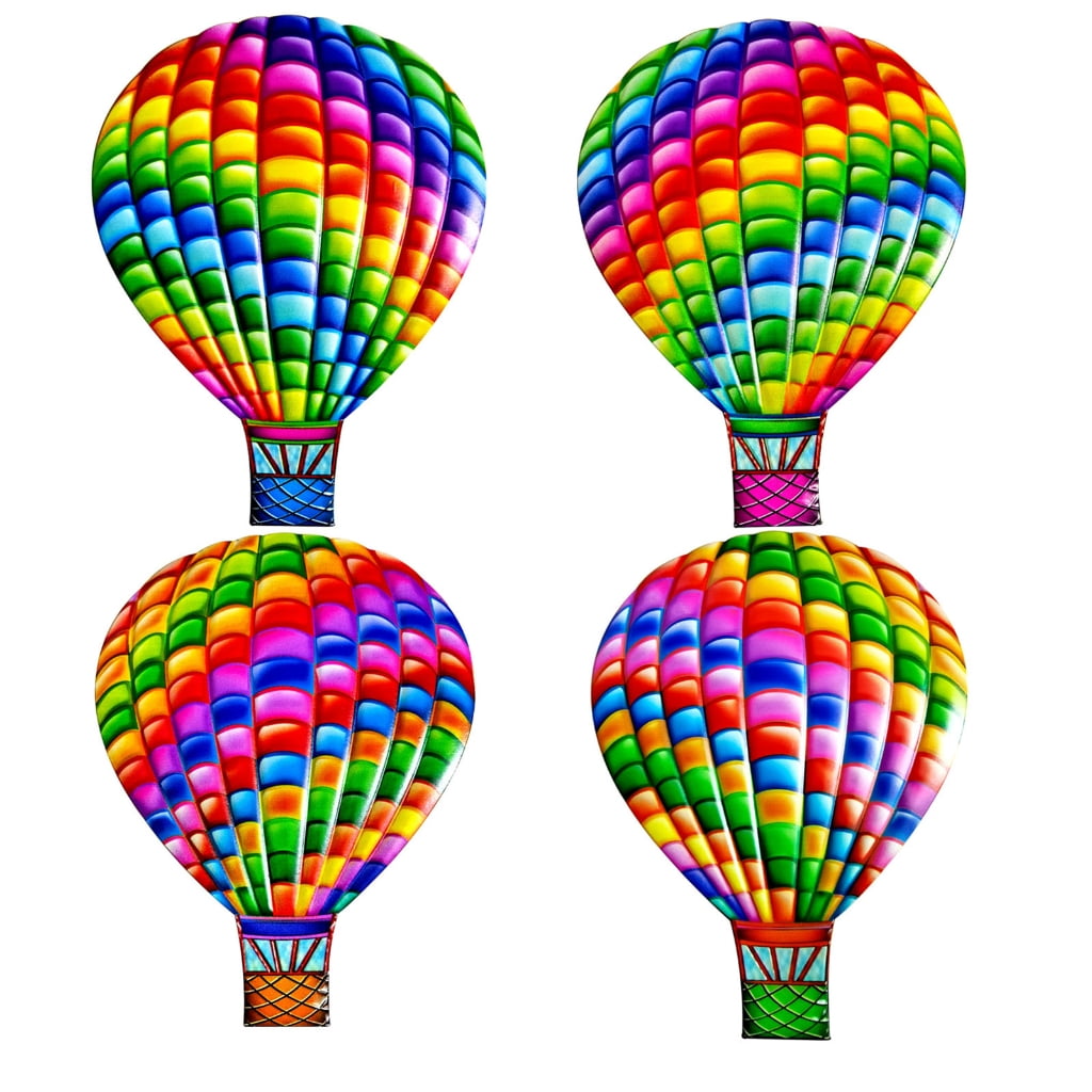 Frosted Color Metal Hot Air Balloon Pendant Wrought Iron Wall Hangings