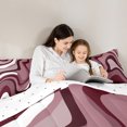 thumbnail image 4 of jejeloiu Geometric Wave Striped 7-Piece Twin Bedding Sets,Abstract Lines Bedding Comforter Set,Red Brown Sheet Sets For Children,Breathable Home Decor Reversible, 4 of 8