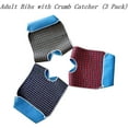 thumbnail image 3 of 3 Pack Adult Bibs With Crumb Catcher - Washable Adult Dining Bib Large Adult, 3 of 5