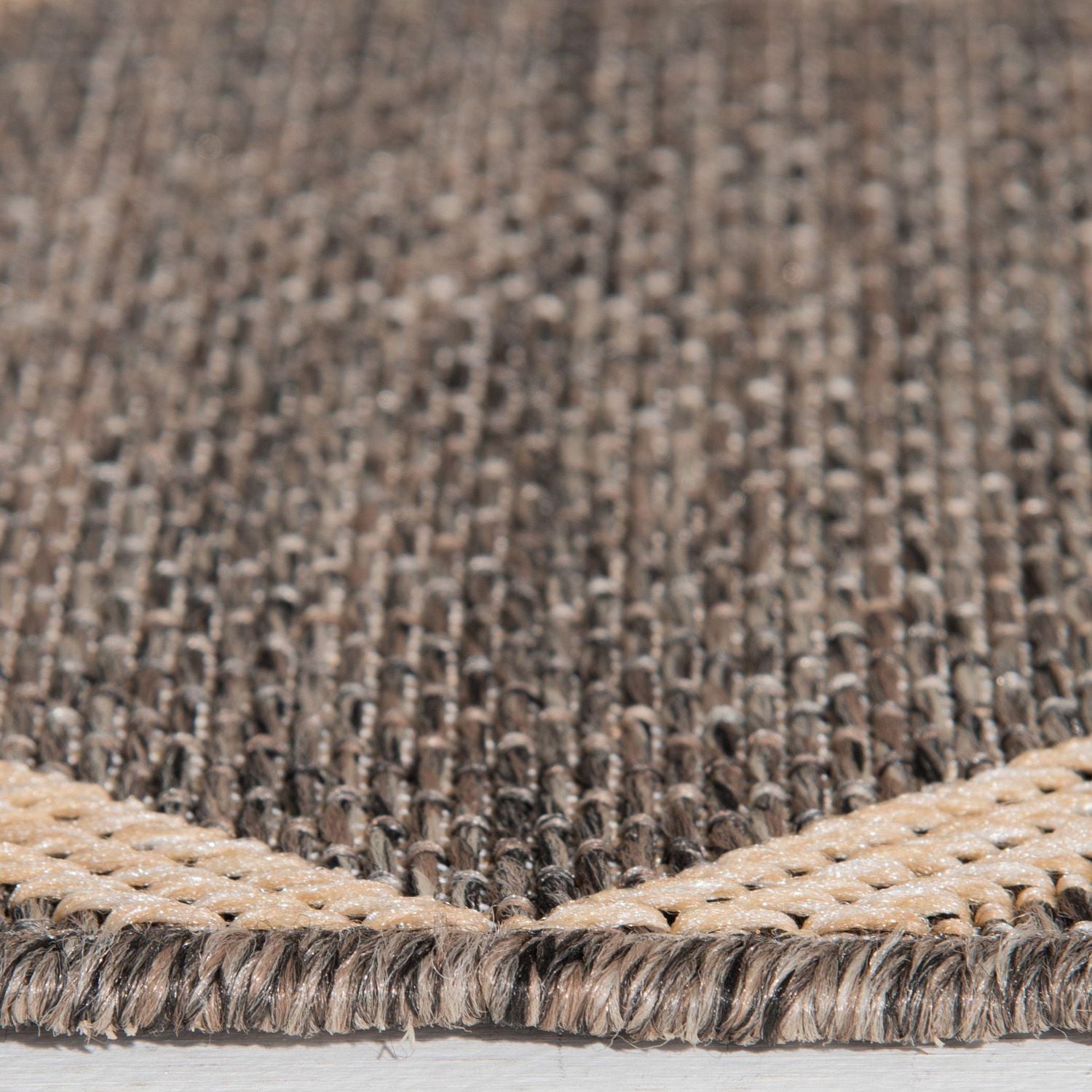 Tapis tissé marron et crème Smithleighs