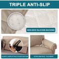 thumbnail image 4 of Recliner Chair Covers, 100% Waterproof Sofa Covers Chair Cover Slipcover Couch Protector Triple Non-Slip Sofa Slipcover for 1 Cushion Furniture Protector for Pets, Kids, Dog (23", Khaki), 4 of 6